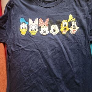 Disney Navy Blue Kids T-Shirt with Characters
